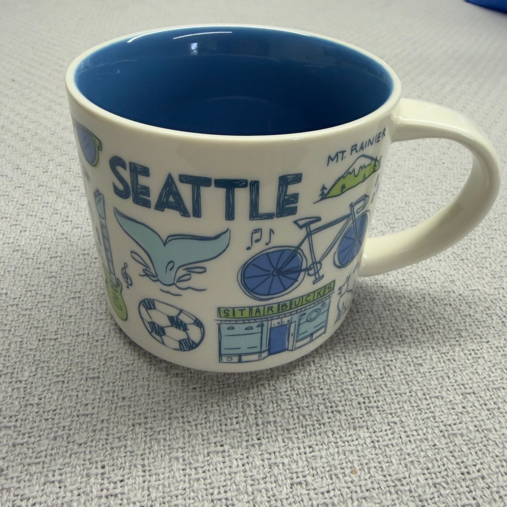 Starbucks Been There Series Seattle Mug 14oz Across The Globe Collection Blue
